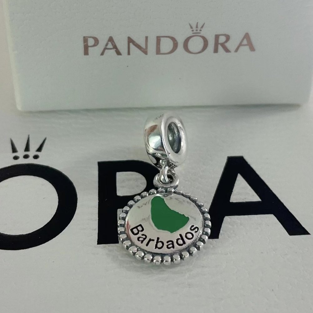 Pandora Barbados Map Exclusive Dangle Charm